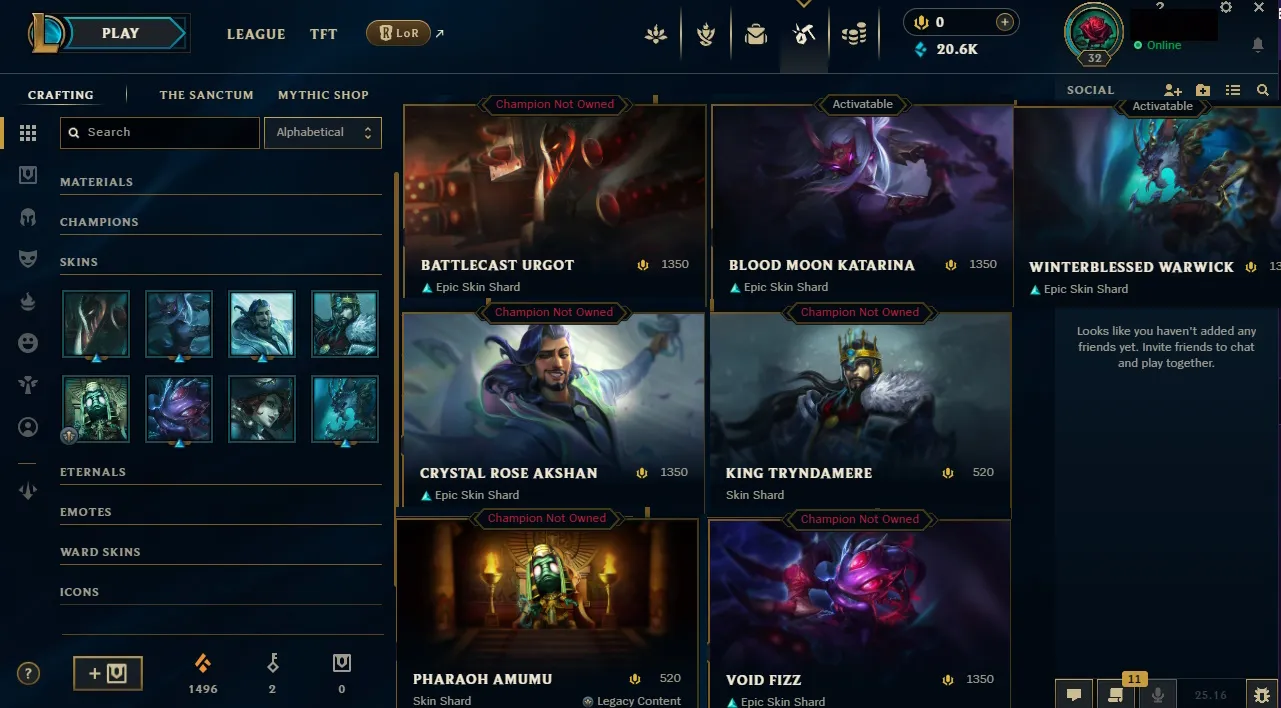 EUW 🌎 GOLD IV 🏆 68% WR 🔥 20,000+🔷 24 CHAMP 🎯 Lifetime Ownership 🛡️ Instant Delivery⚡